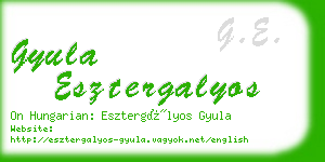 gyula esztergalyos business card